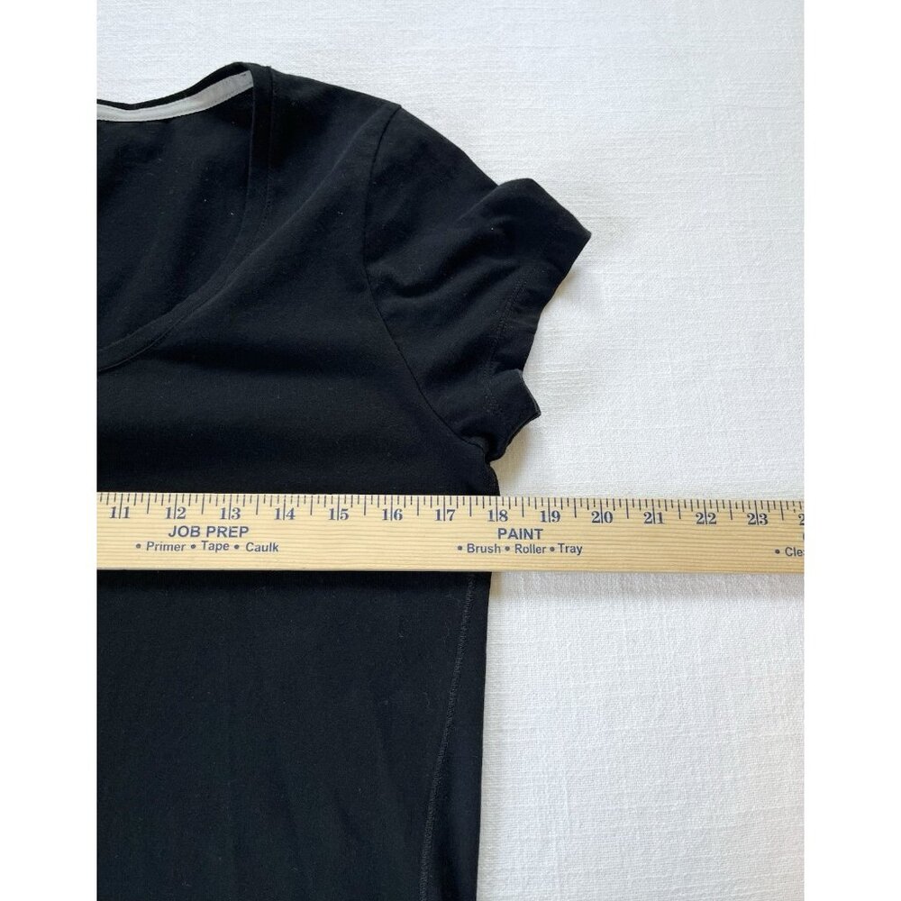 Eddie Bauer Womens T-Shirt Top Size Medium Black Scoop‎ Neck Short Sleeves - Picture 6 of 7